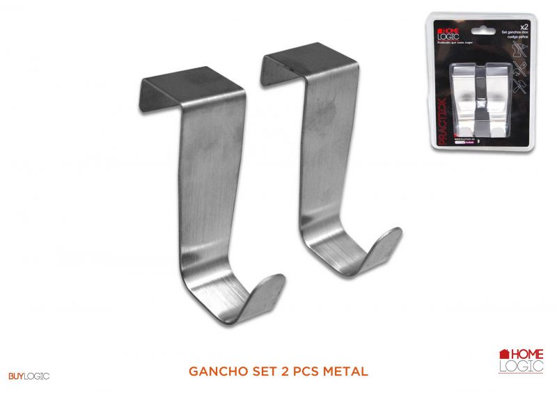 gancho set 2 pcs metal