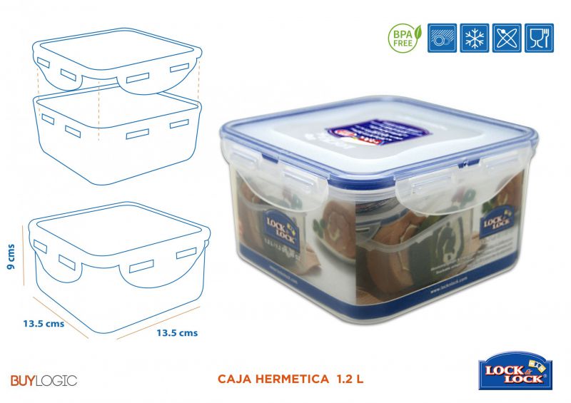 hpl822d caja hermetica 1,2l