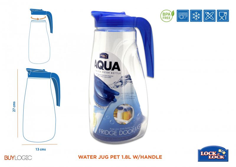 water jug pet 1.8l w/handle
