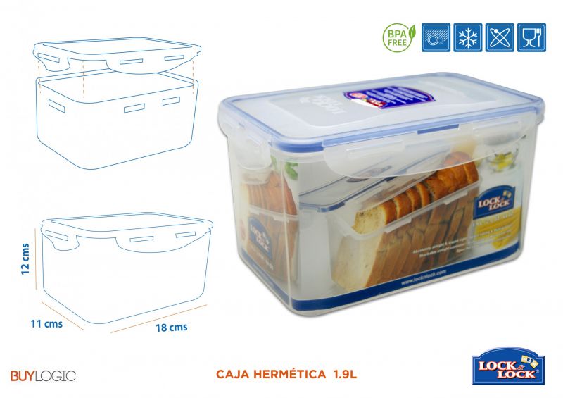 hpl818 caja hermética 1.9l