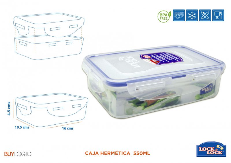 hpl815 caja hermética * 550ml