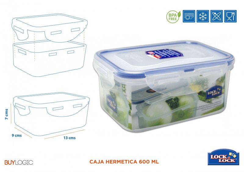 hpl811 caja hermetica * 600 ml