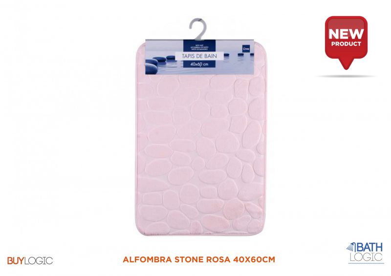 Alfombra stone baño  40x60 rosa