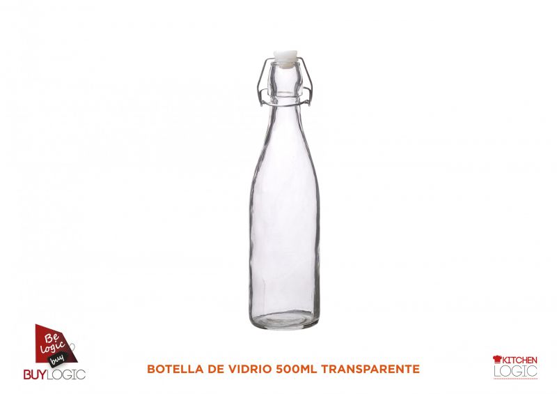 ***botella vidrio 500ml transparente