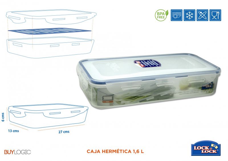 Hpl847 caja hermética 1,6l