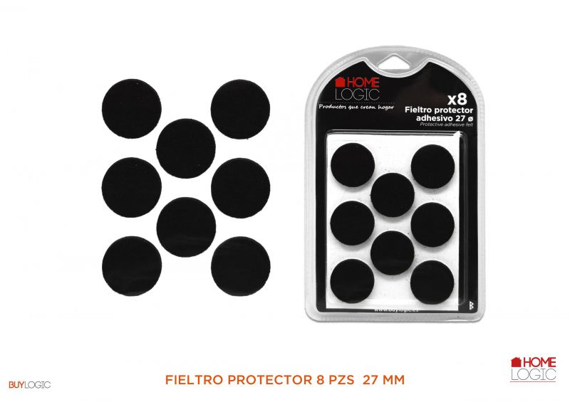 Fieltro protector 8 pzs  27 mm